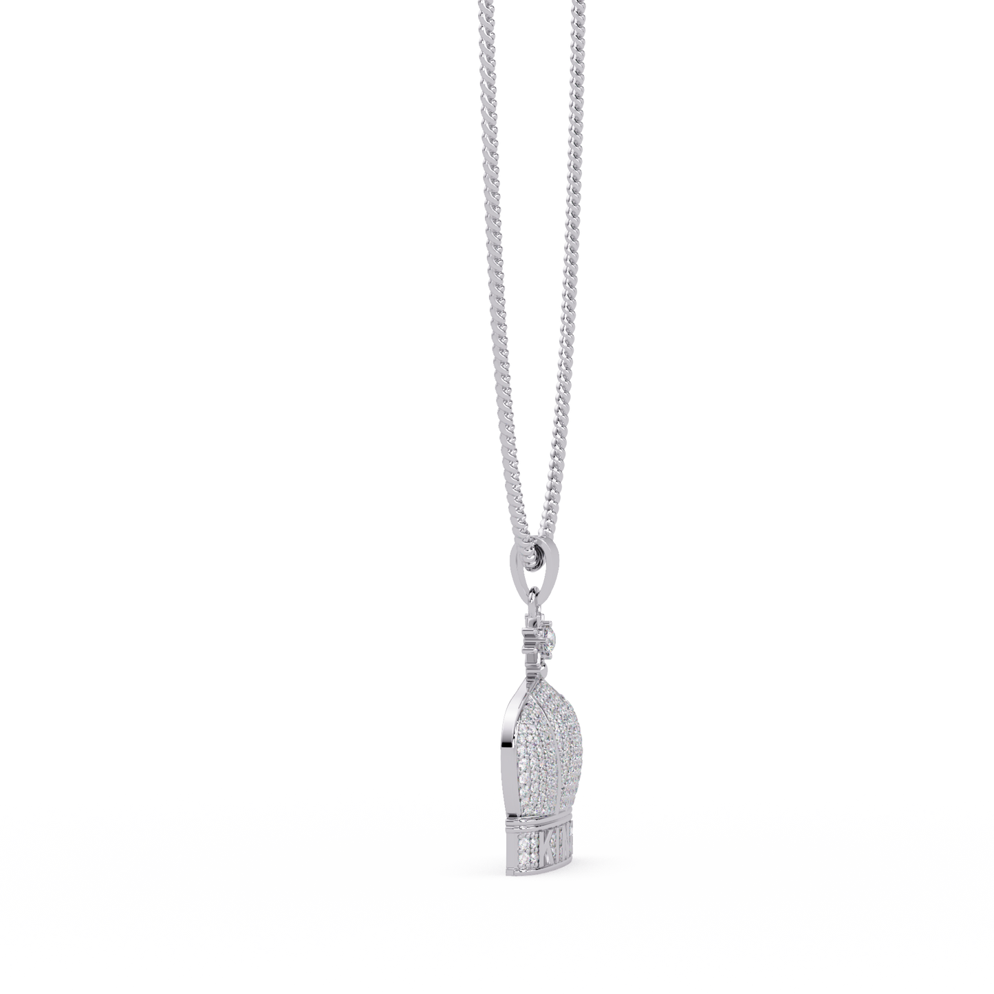 Iced Gold Crown King Lab Grown Diamond Pendant Necklace - HIGHCARAT DIAMONDS