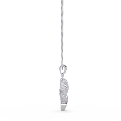 Iced Gold Fish Lab grown Diamond Pendant Necklace - HIGHCARAT DIAMONDS