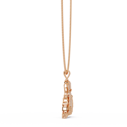 Iced Money Bag Lab Grown Diamond Bar Charm Pendant - HIGHCARAT DIAMONDS