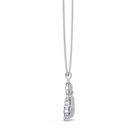 Iced Money Bag Lab Grown Diamond Bar Charm Pendant - HIGHCARAT DIAMONDS