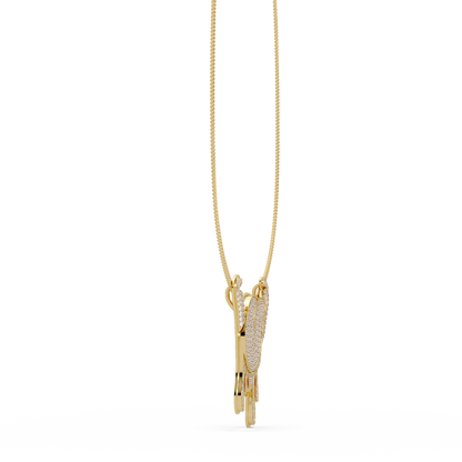 Iced Out Drip Style Lab Grown Diamond White Gold Pendant - HIGHCARAT DIAMONDS