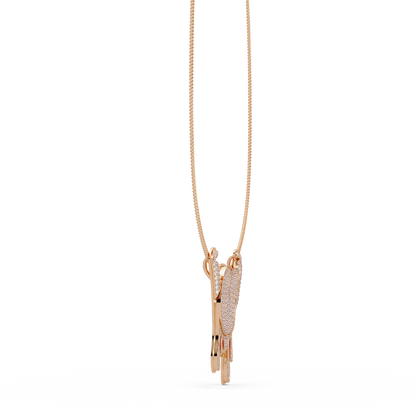 Iced Out Drip Style Lab Grown Diamond White Gold Pendant - HIGHCARAT DIAMONDS