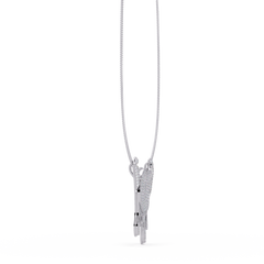 Iced Out Drip Style Lab Grown Diamond White Gold Pendant - HIGHCARAT DIAMONDS