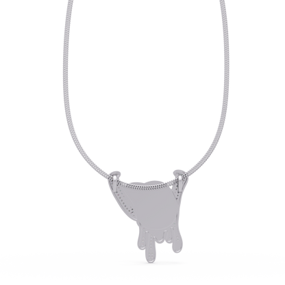 Iced Out Drip Style Lab Grown Diamond White Gold Pendant - HIGHCARAT DIAMONDS