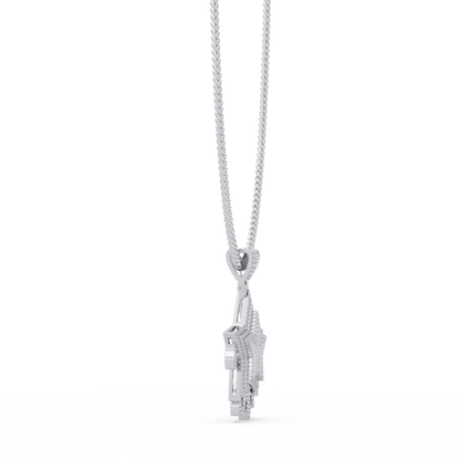 Iced Out Dripping Star Lab grown Diamond Pendant Necklace - HIGHCARAT DIAMONDS