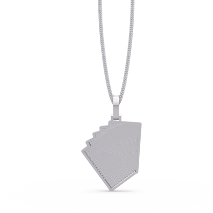 Iced Out Playing Cards Lab grown Diamond Pendant Necklace - HIGHCARAT DIAMONDS