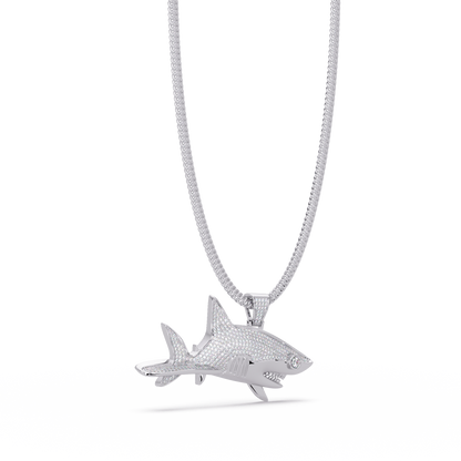 Iced Out Shark Lab Grown Diamond Hip Hop Pendant - HIGHCARAT DIAMONDS