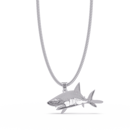 Iced Out Shark Lab Grown Diamond Hip Hop Pendant - HIGHCARAT DIAMONDS