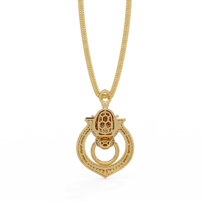 Iced Panther Drop Frame Lab Grown Diamond Pendant - HIGHCARAT DIAMONDS