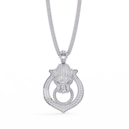Iced Panther Drop Frame Lab Grown Diamond Pendant - HIGHCARAT DIAMONDS