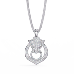 Iced Panther Drop Frame Lab Grown Diamond Pendant - HIGHCARAT DIAMONDS