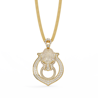 Iced Panther Drop Frame Lab Grown Diamond Pendant - HIGHCARAT DIAMONDS