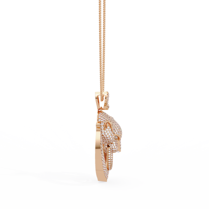 Iced Panther Drop Frame Lab Grown Diamond Pendant - HIGHCARAT DIAMONDS