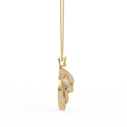 Iced Panther Drop Frame Lab Grown Diamond Pendant - HIGHCARAT DIAMONDS
