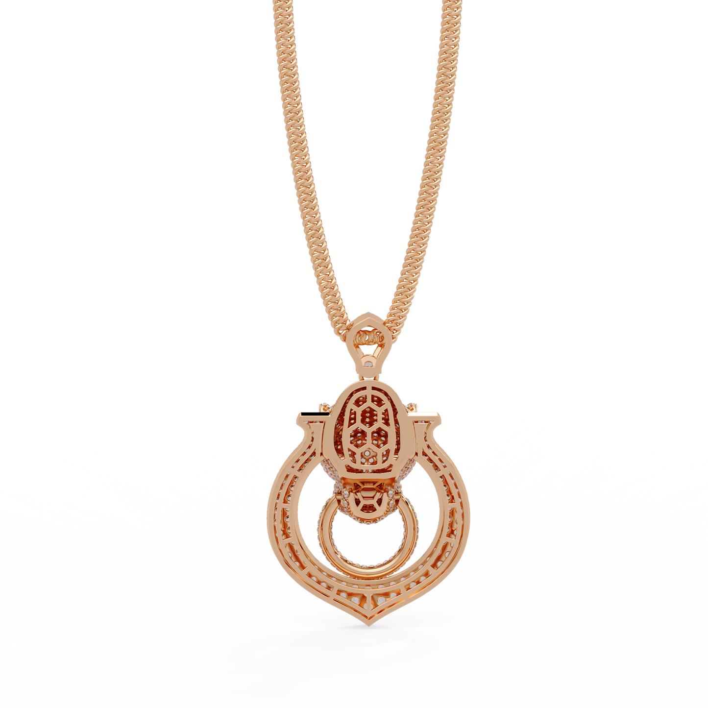 Iced Panther Drop Frame Lab Grown Diamond Pendant - HIGHCARAT DIAMONDS