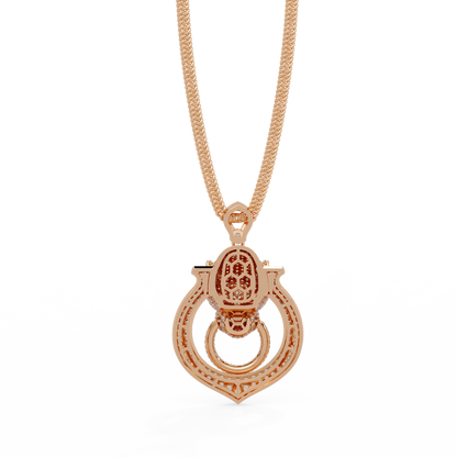 Iced Panther Drop Frame Lab Grown Diamond Pendant - HIGHCARAT DIAMONDS