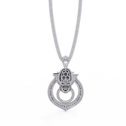 Iced Panther Drop Frame Lab Grown Diamond Pendant - HIGHCARAT DIAMONDS