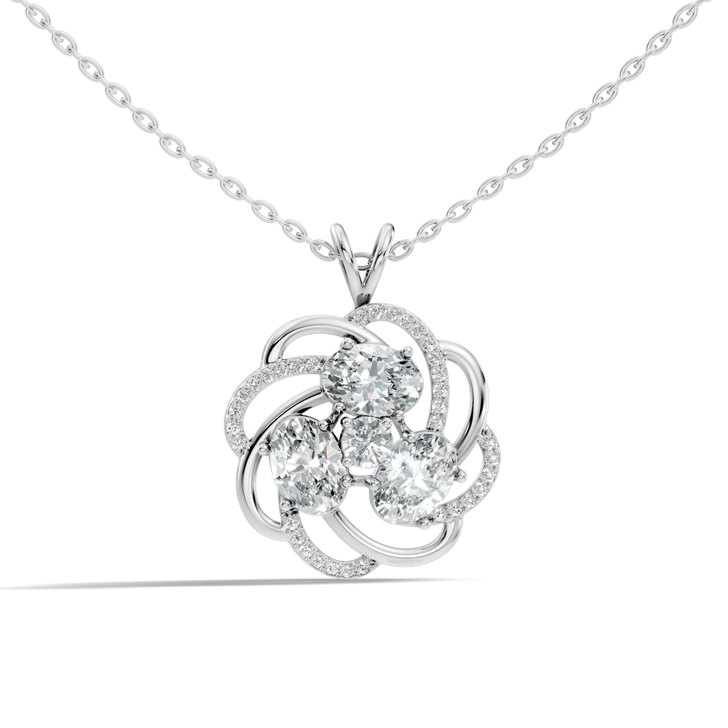 Infinity Drop Lab-Grown Diamond Pendant Necklace Symbol of Eternal Love Jewelry