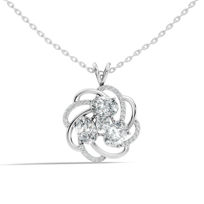 Infinity Drop Lab-Grown Diamond Pendant Necklace Symbol of Eternal Love Jewelry