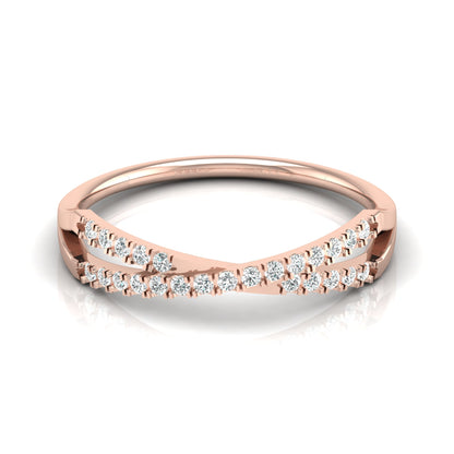 Infinity Inspired 0.16 CT Diamond Band Ring For Women's Timeless Beauty At Great Price - HIGHCARAT DIAMONDS