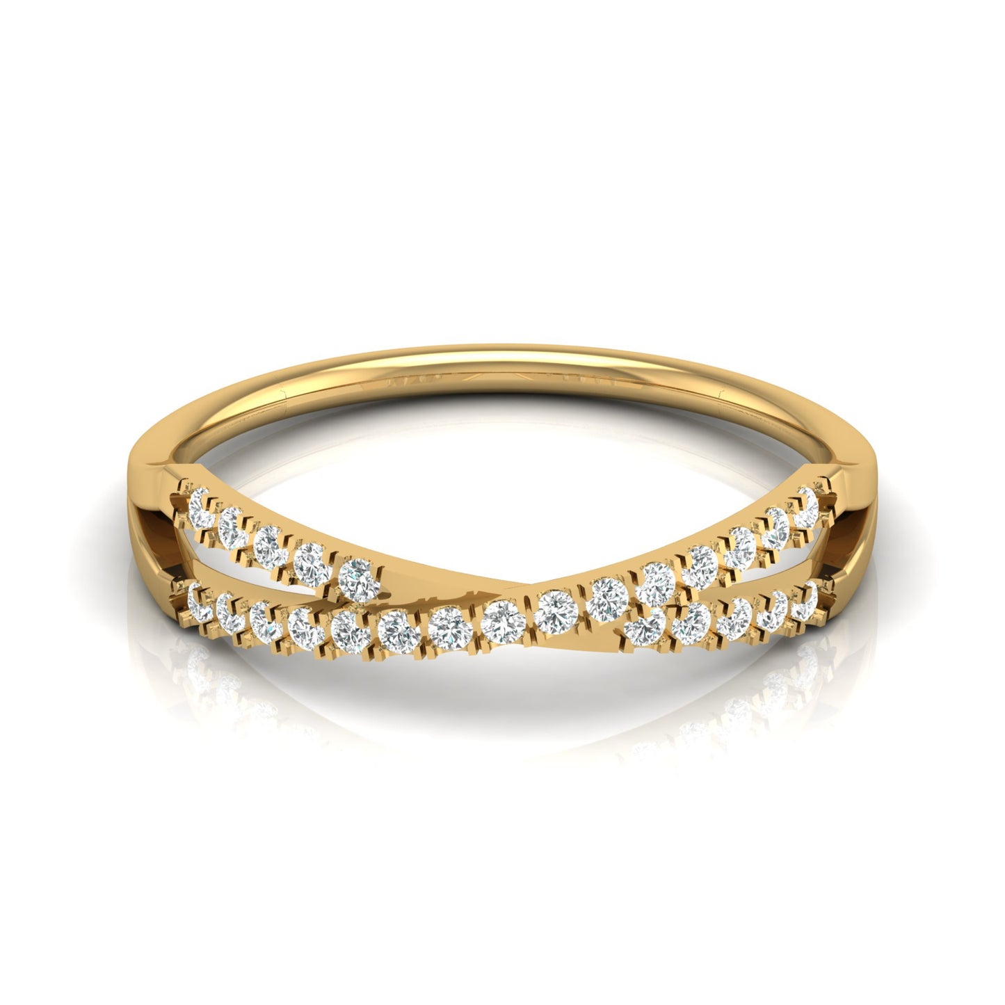 Infinity Inspired 0.16 CT Diamond Band Ring For Women's Timeless Beauty At Great Price - HIGHCARAT DIAMONDS