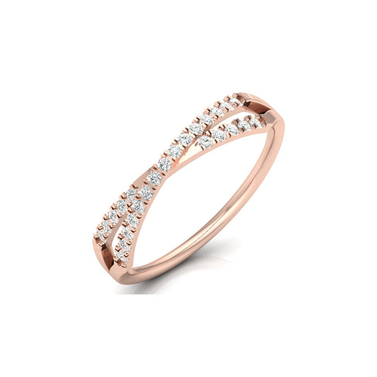 Infinity Inspired 0.16 CT Diamond Band Ring For Women's Timeless Beauty At Great Price - HIGHCARAT DIAMONDS