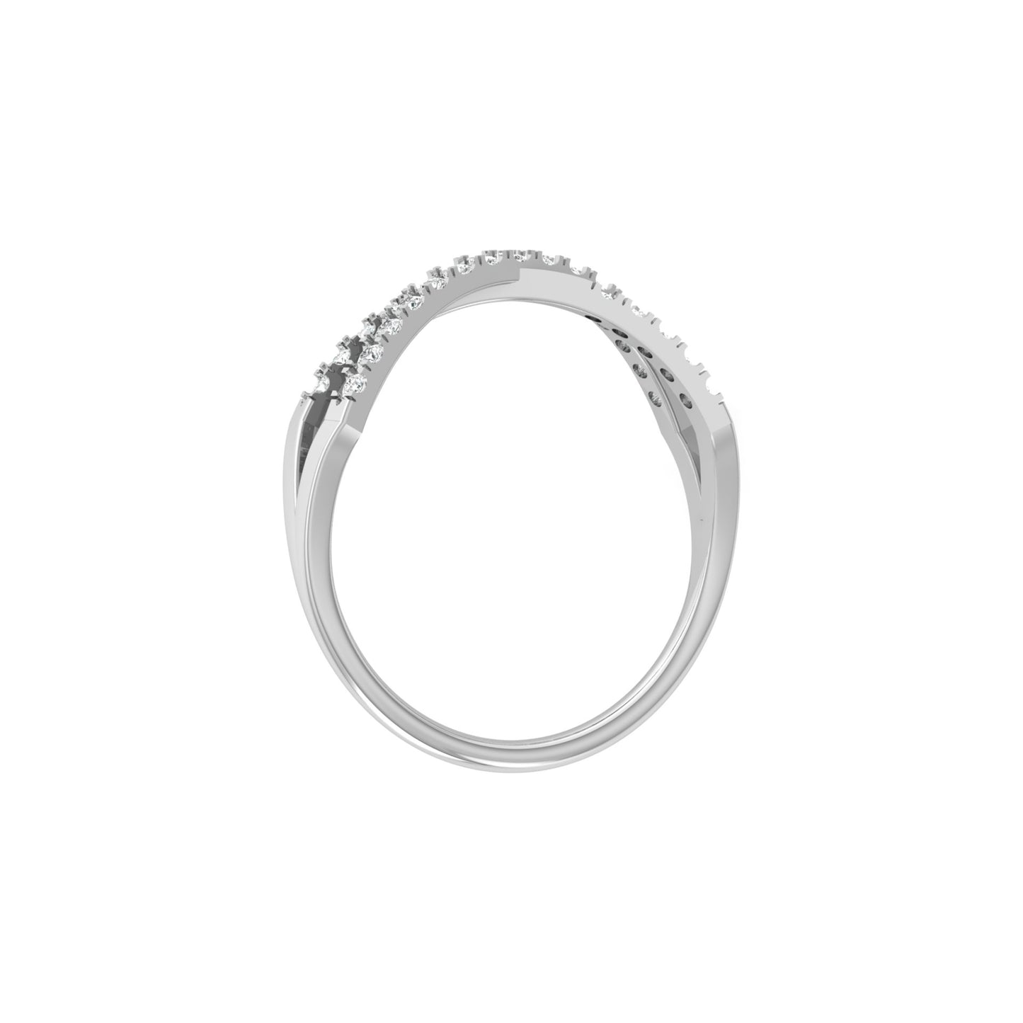 Infinity Inspired 0.16 CT Diamond Band Ring For Women's Timeless Beauty At Great Price - HIGHCARAT DIAMONDS