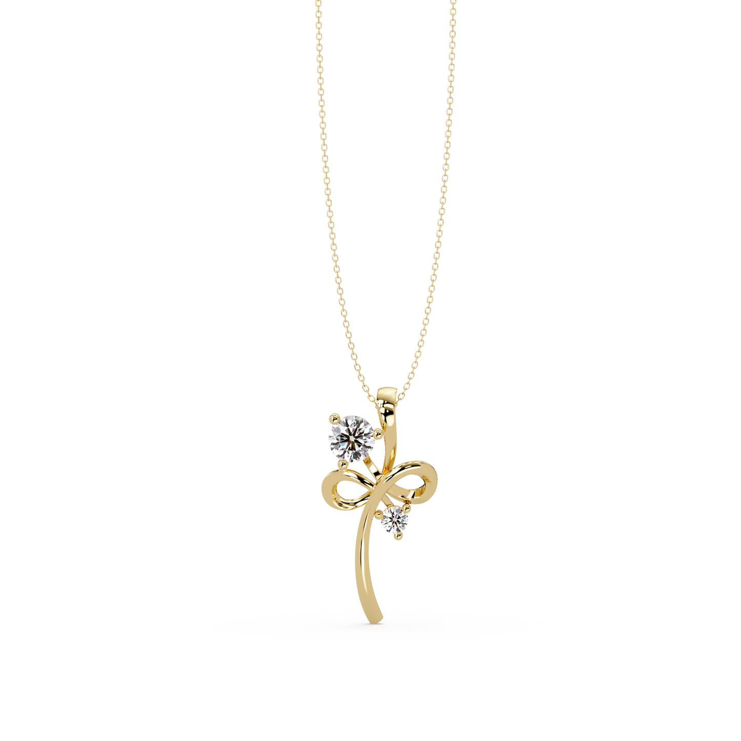 Infinity Style Lab Grown Diamond Accent Pendant - HIGHCARAT DIAMONDS