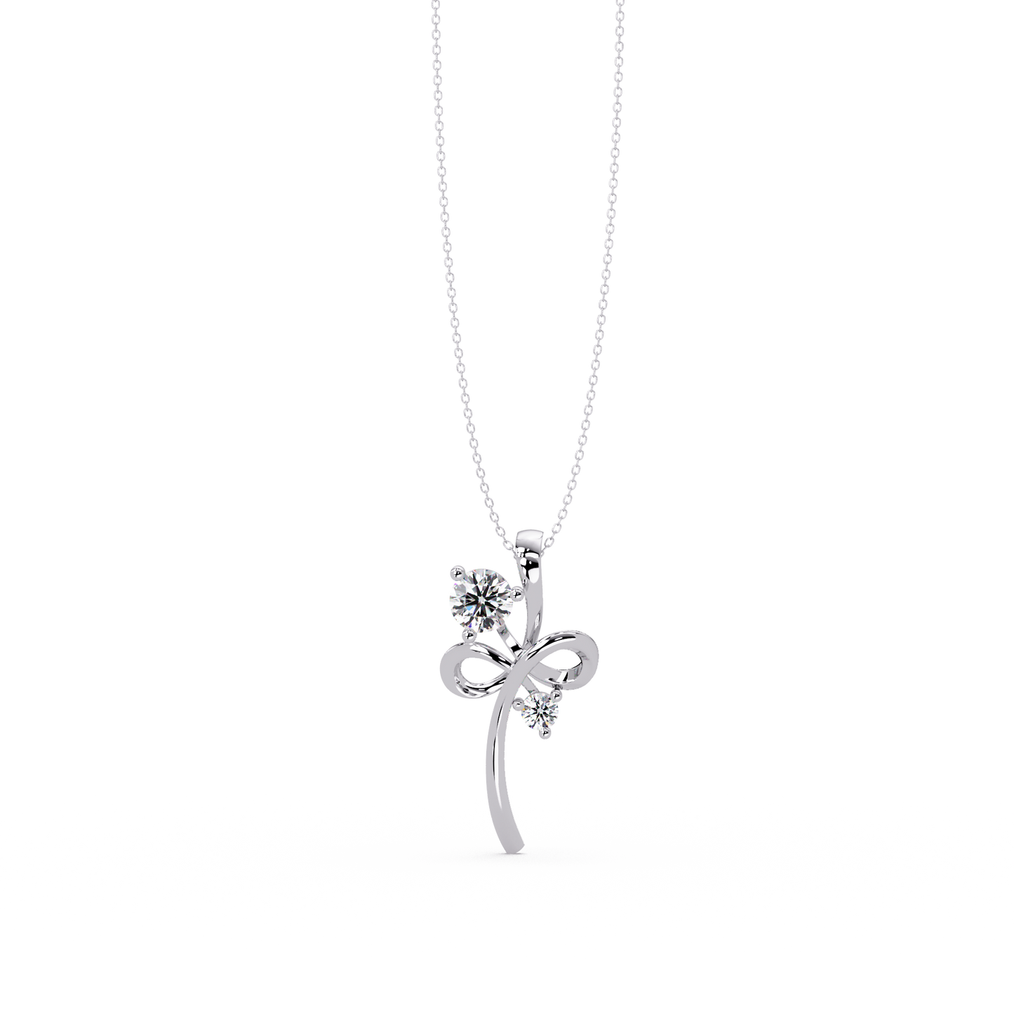 Infinity Style Lab Grown Diamond Accent Pendant - HIGHCARAT DIAMONDS