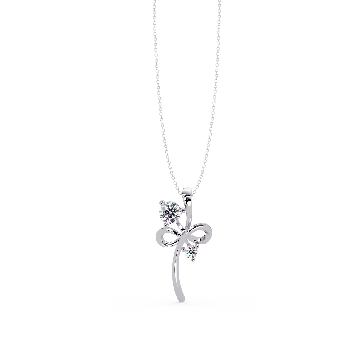 Infinity Style Lab Grown Diamond Accent Pendant - HIGHCARAT DIAMONDS