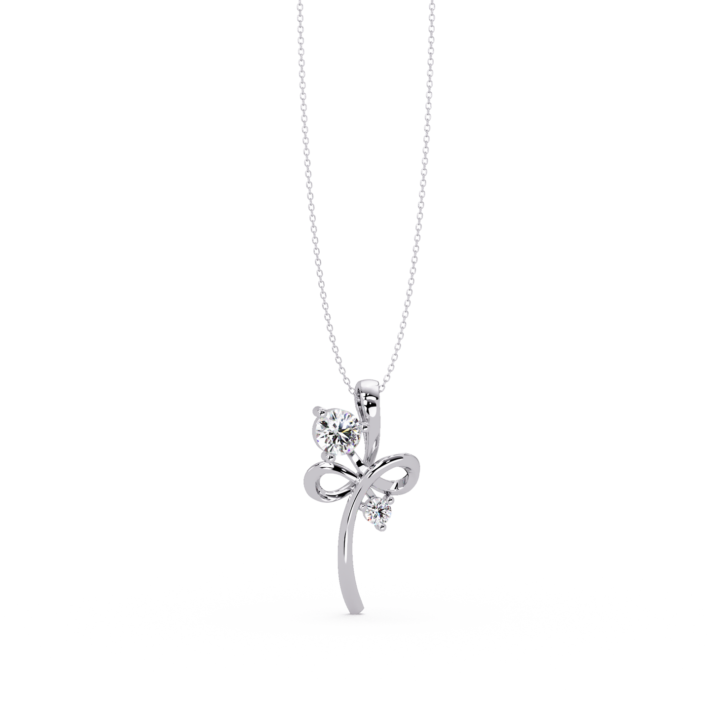 Infinity Style Lab Grown Diamond Accent Pendant - HIGHCARAT DIAMONDS