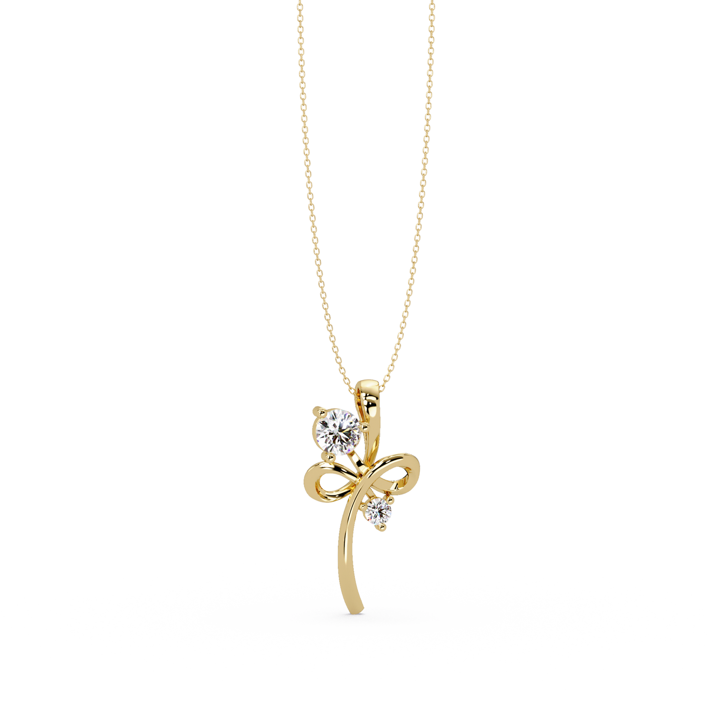 Infinity Style Lab Grown Diamond Accent Pendant - HIGHCARAT DIAMONDS