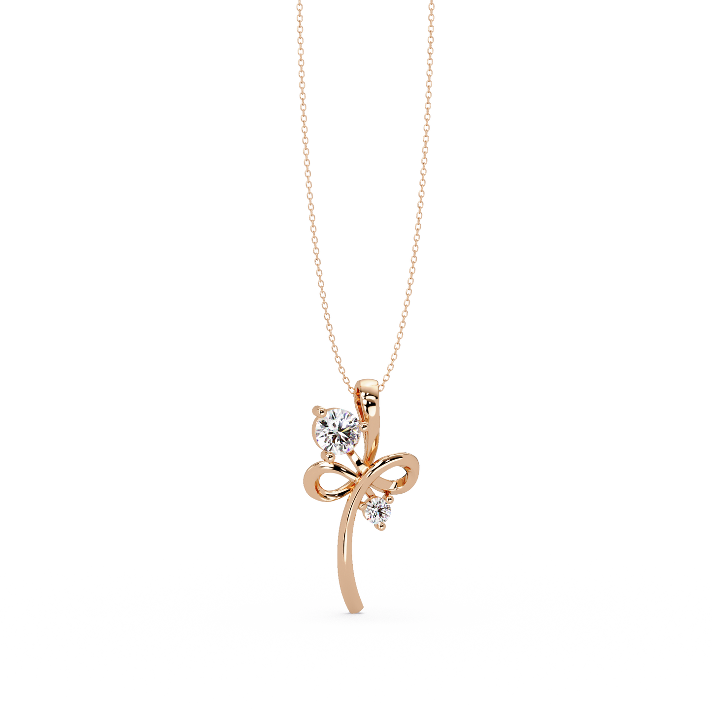 Infinity Style Lab Grown Diamond Accent Pendant - HIGHCARAT DIAMONDS