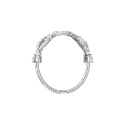 Trending Infinity Twisted Wedding Band Ring VS Clarity Lab Grown Diamond Half Eternity Band in 14KT Gold - HIGHCARAT DIAMONDS