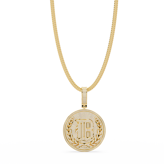 Initial Coin Lab grown Diamond Pendant Necklace - HIGHCARAT DIAMONDS