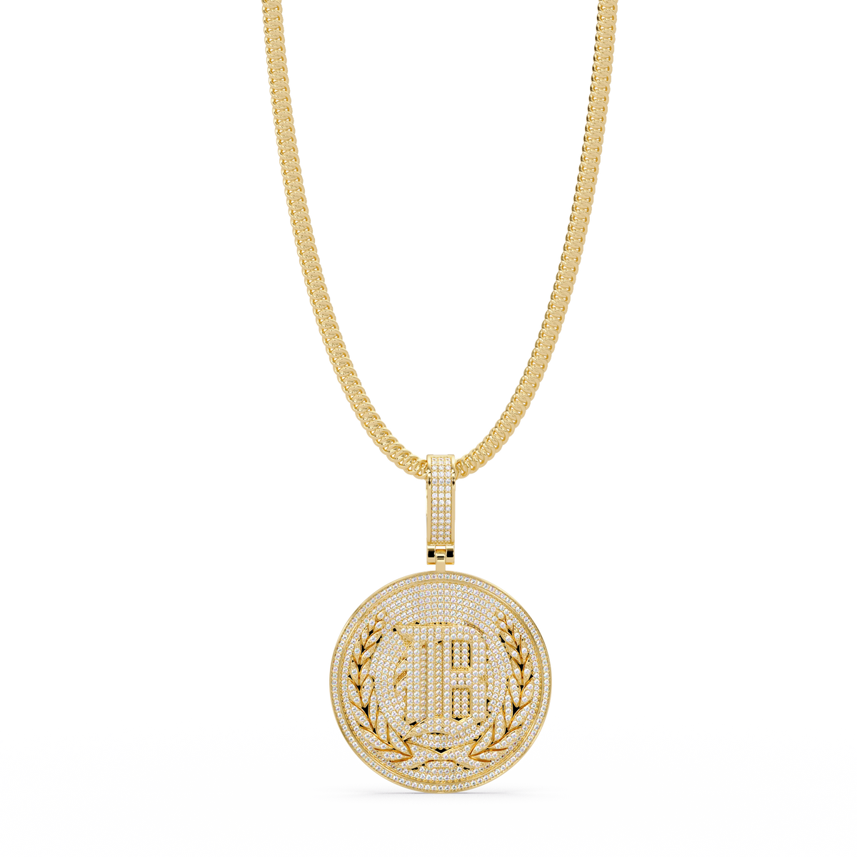 Initial Coin Lab grown Diamond Pendant Necklace - HIGHCARAT DIAMONDS