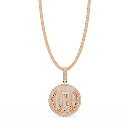 Initial Coin Lab grown Diamond Pendant Necklace - HIGHCARAT DIAMONDS