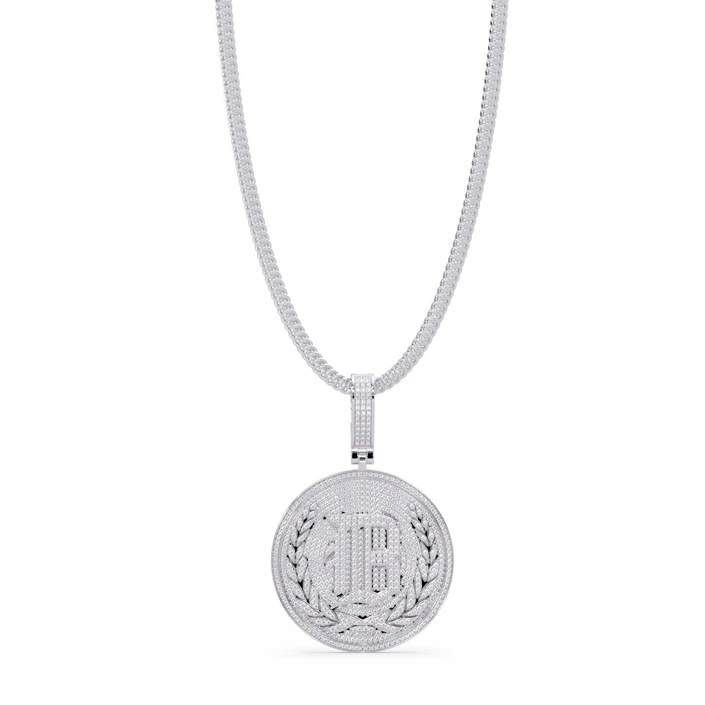 Initial Coin Lab grown Diamond Pendant Necklace - HIGHCARAT DIAMONDS