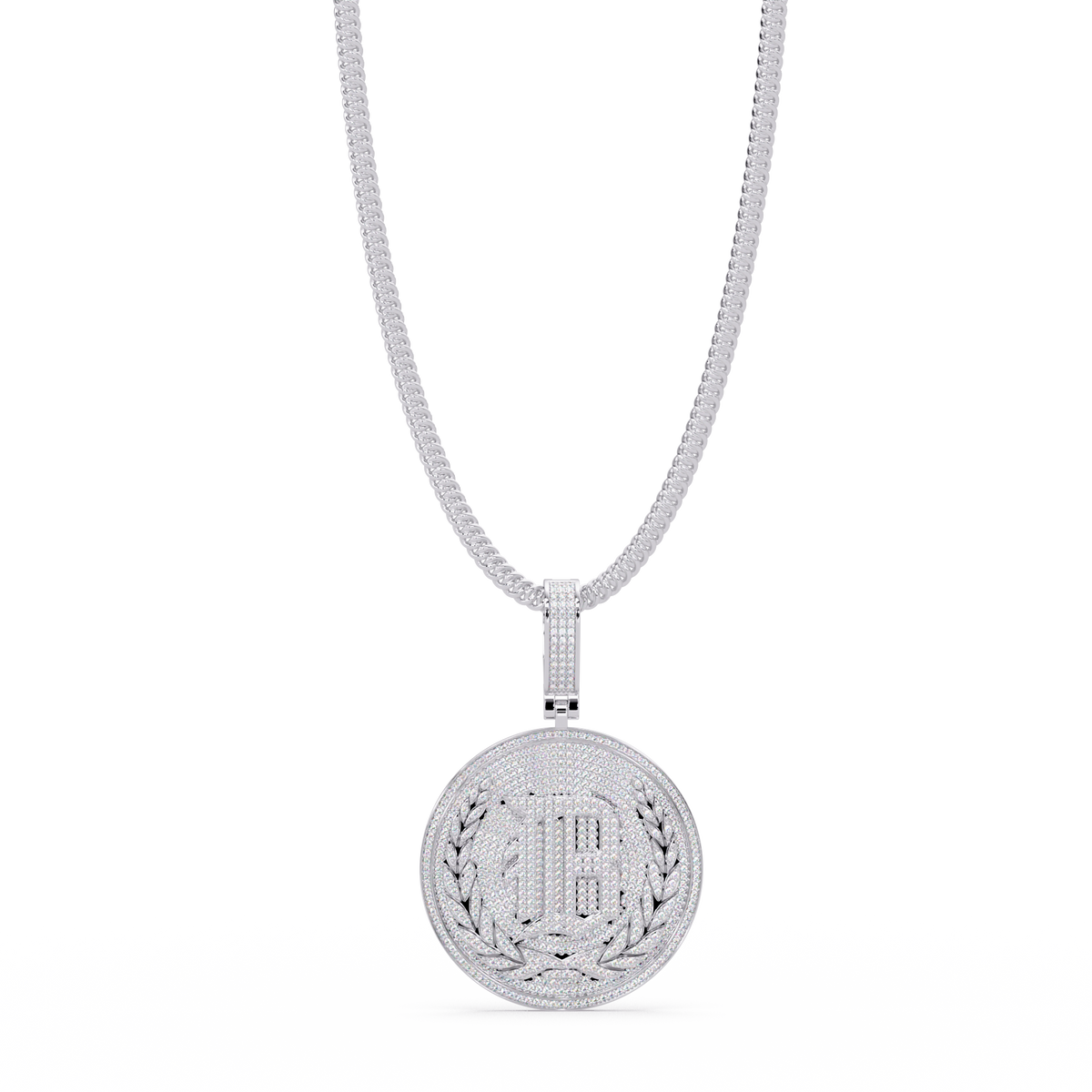 Initial Coin Lab grown Diamond Pendant Necklace - HIGHCARAT DIAMONDS