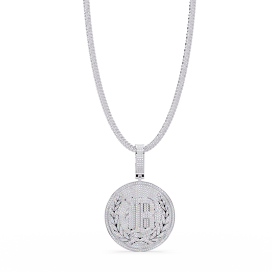 Initial Coin Lab grown Diamond Pendant Necklace - HIGHCARAT DIAMONDS