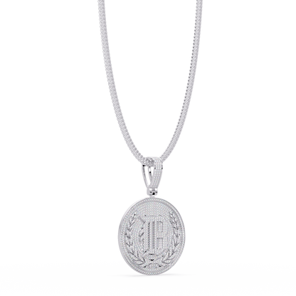 Initial Coin Lab grown Diamond Pendant Necklace - HIGHCARAT DIAMONDS