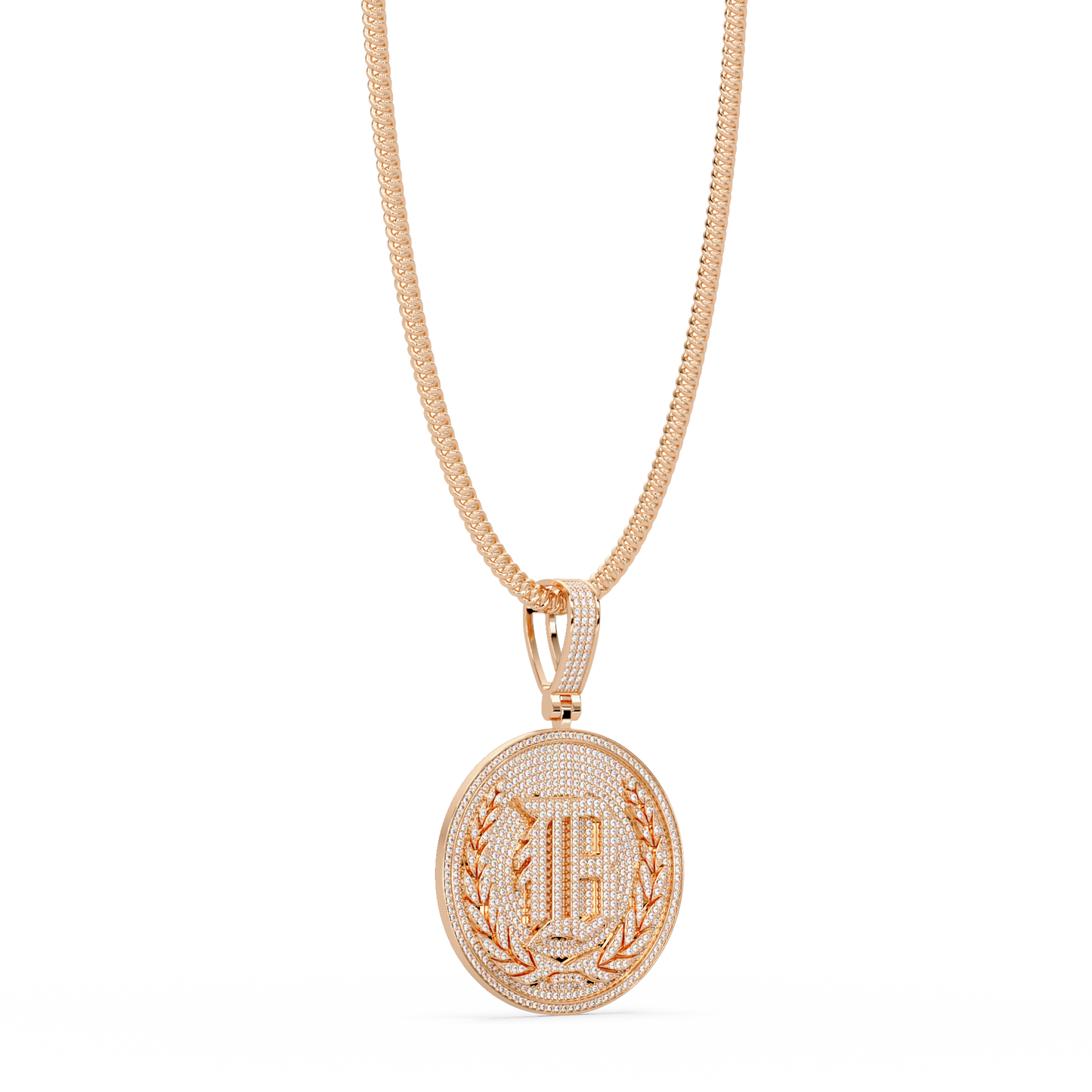 Initial Coin Lab grown Diamond Pendant Necklace - HIGHCARAT DIAMONDS