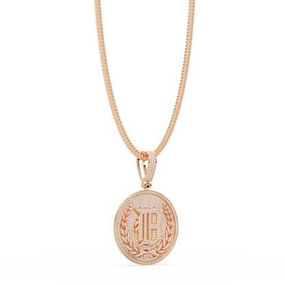Initial Coin Lab grown Diamond Pendant Necklace - HIGHCARAT DIAMONDS