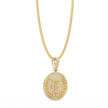 Initial Coin Lab grown Diamond Pendant Necklace - HIGHCARAT DIAMONDS