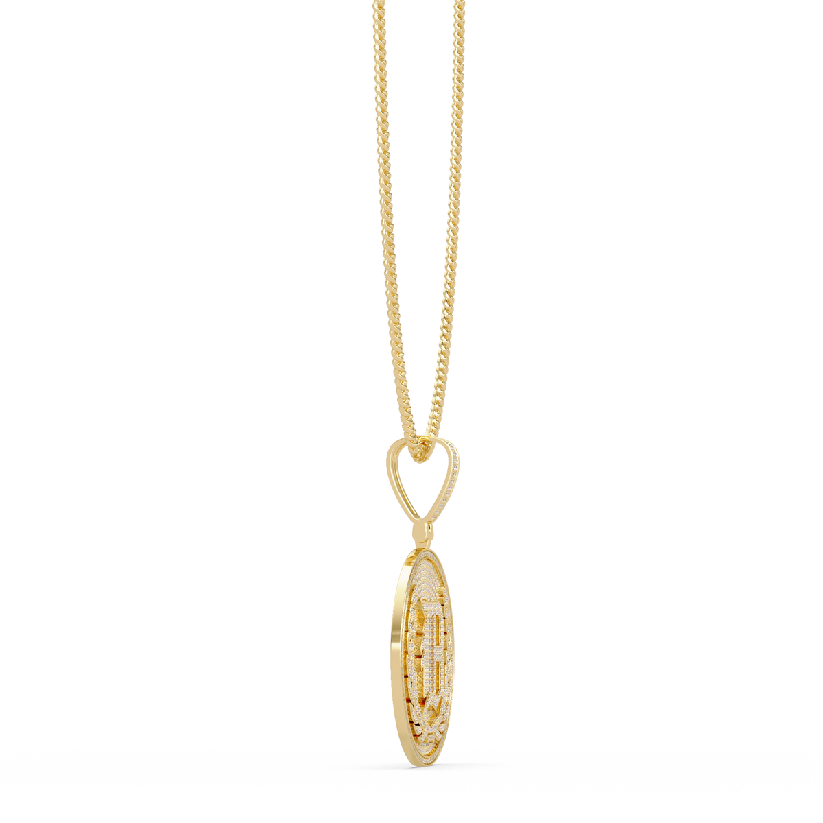 Initial Coin Lab grown Diamond Pendant Necklace - HIGHCARAT DIAMONDS