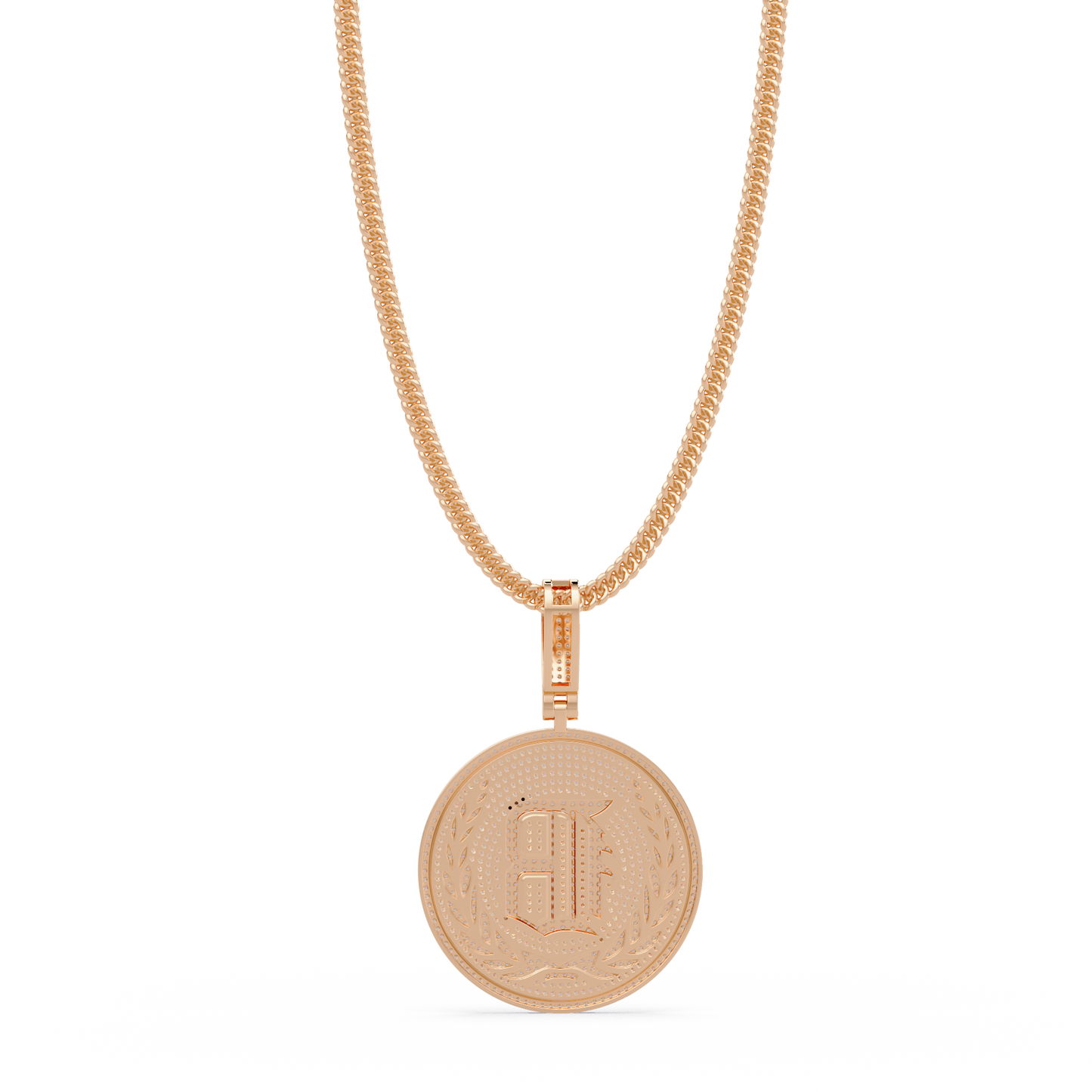 Initial Coin Lab grown Diamond Pendant Necklace - HIGHCARAT DIAMONDS