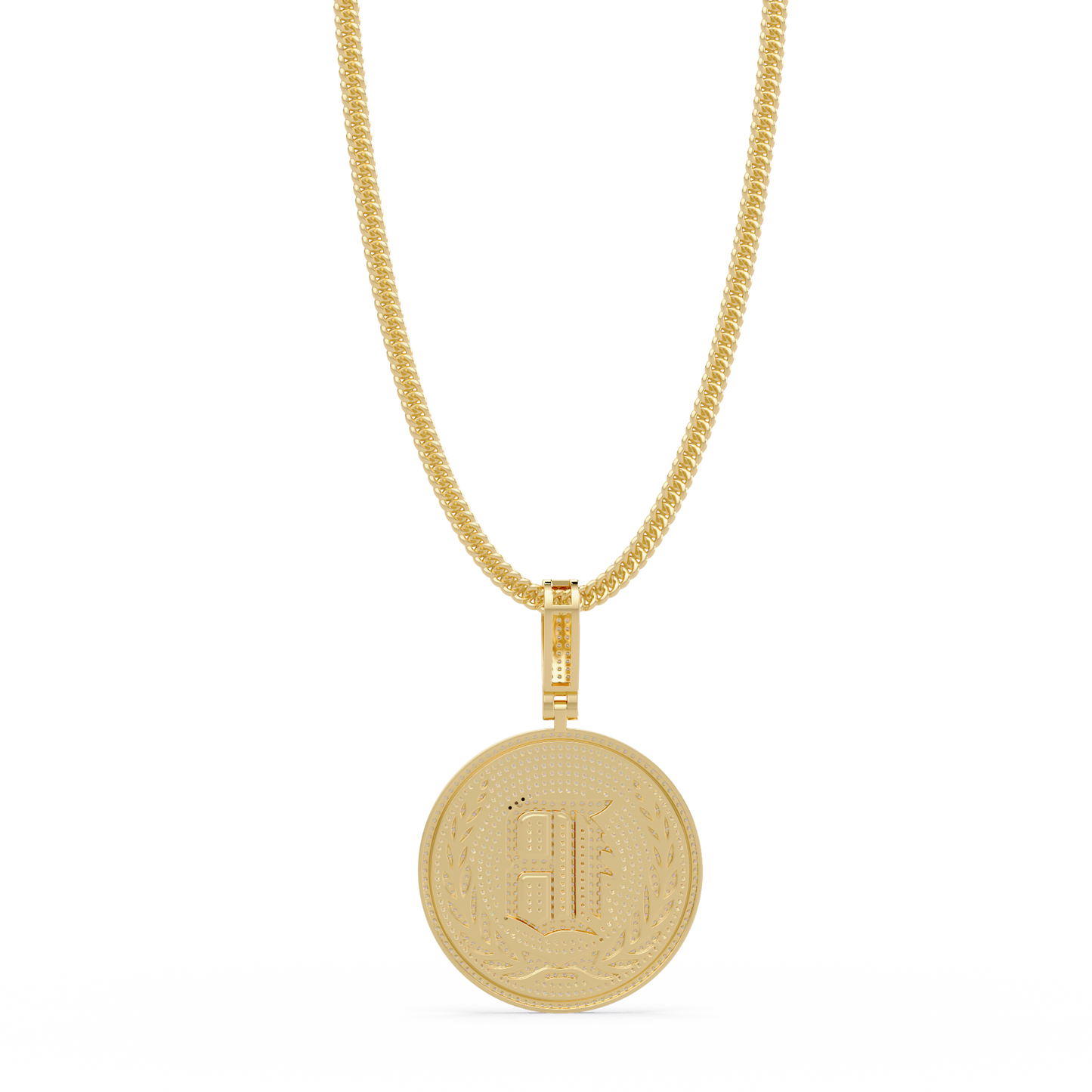 Initial Coin Lab grown Diamond Pendant Necklace - HIGHCARAT DIAMONDS