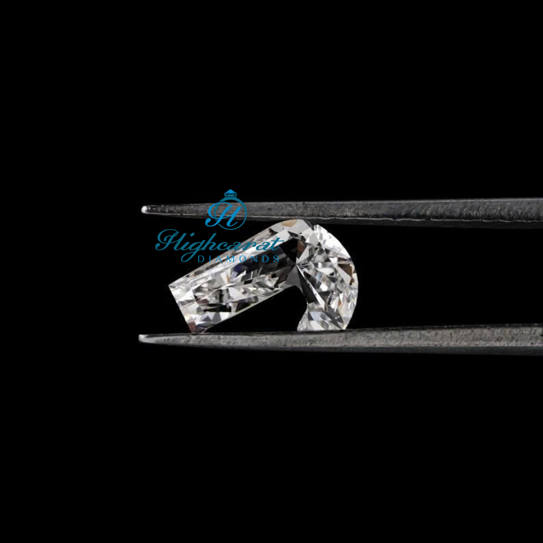 J Shape Sparkling Diamond  Perfect for Customized Minimalist Jewelry & Fine Gifting Designs - HIGHCARAT DIAMONDS