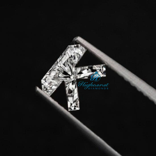 Shining K Shape Lab Diamond Perfect for Everyday Custom Initial Jewelry - HIGHCARAT DIAMONDS