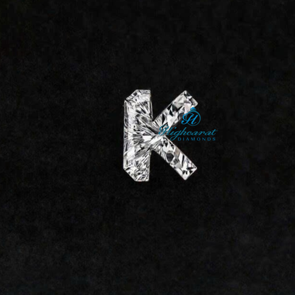 Shining K Shape Lab Diamond Perfect for Everyday Custom Initial Jewelry - HIGHCARAT DIAMONDS